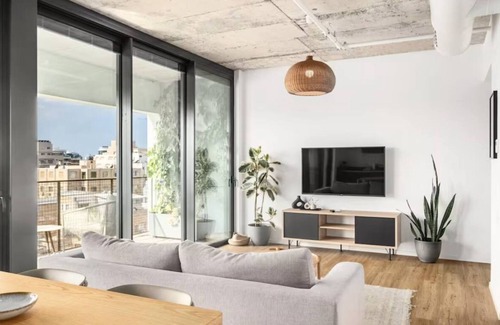 Ramat Gan Apartamento | Luxury 1BR 55 Sqm Apt Balcony Free Parking