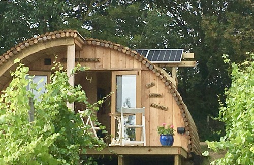 Rumburgh Cabina | Cabaña ecológica de lujo acogedora para viñedos: 'The Grape Escape' cerca de Halesworth y Southwold