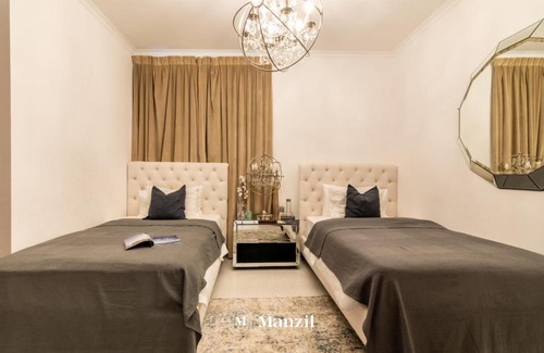 Downtown Dubai Villa | Manzil life - Lavish Duplex 3BR in Downtown with Dubai Fountain and Burj Khalifa Views