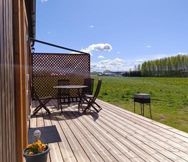 Ikskile Casa | Meadow view cabin with Optional Sauna & Hot Tub