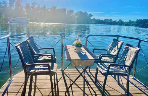 Ketzin/Havel Alquiler De Eote | Modern houseboat for up to 5 people on the Havel without a license