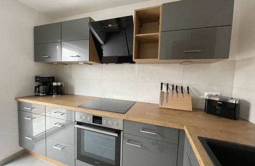 Klinga Apartamento | Modern "industrial style" vacation apartment with terrace + nearby playground