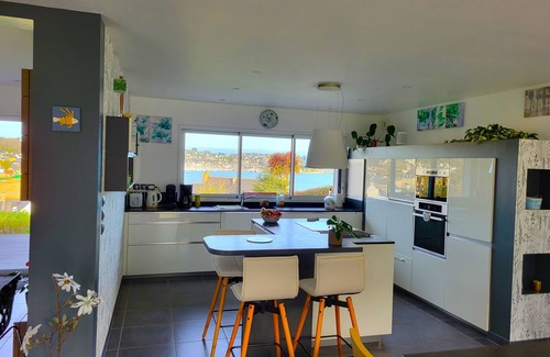 Louannec Casa | Villa con hermosas vistas al mar, en el puerto de Perros-Guirec y la isla Tomé