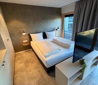 Meckenbeuren Apartamento | MyFlats Studio Apartements-klimatisiert-nahe Ravensburger Spiele-kostenfreie TG-Plätze