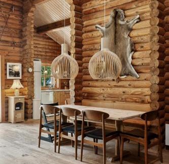 Øster Melholt Casa | Nordic Log Cabin With Views Over The Fields