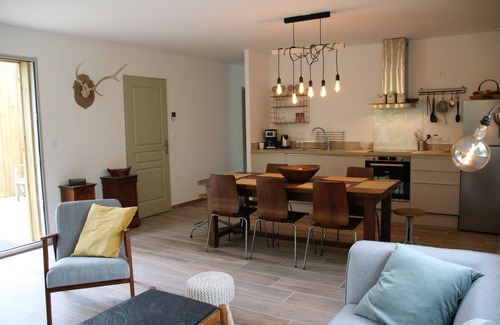 Veulettes-sur-Mer Casa | Normandía- Casa de una planta con vistas al mar.