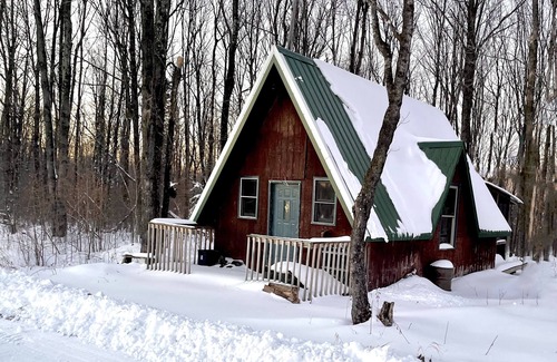 Westboro Cabina | Off grid solar a-frame cabin Northwoods Farm Stay Hundreds of Acres to Explore