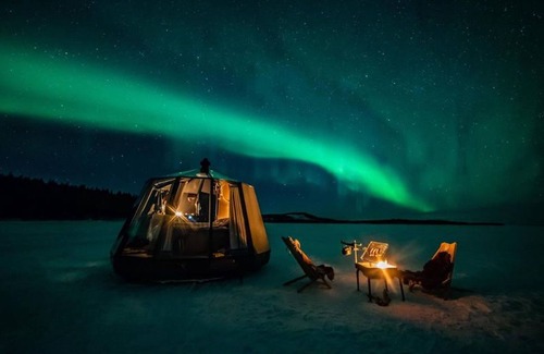 Jokkmokk Municipality Cabina | Peace & Quiet Hotel en Jokkmokk Suecia: suite de lujo con vista al lago para 2