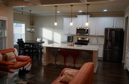 Buford Casa | Peaceful Family Retreat, Cozy Fireplace, Ping Pong, & Fenced Backyard Oasis