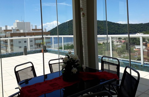 Centro Apartamento | Cobertura Duplex, piscina privada, vistas al mar en Bertioga Centro