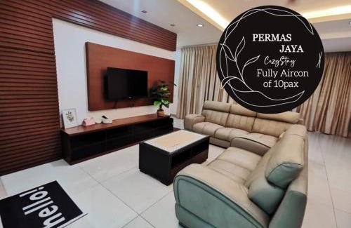Bandar Baru Permas Jaya Apartamento | Permas 14min to MidValley 10pax WiFi TV Box 4BRoom