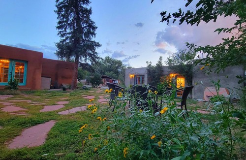 Embudo Casa | Private Beach on Rio Grande Adobe Historical Artist Family Home near Ski Valley