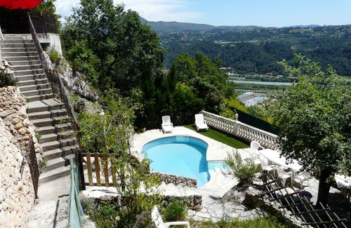 Gattieres Apartamento | Cerca del apartamento Niza, vista panorámica al mar, piscina, aire acondicionado, mini-gimnasio.