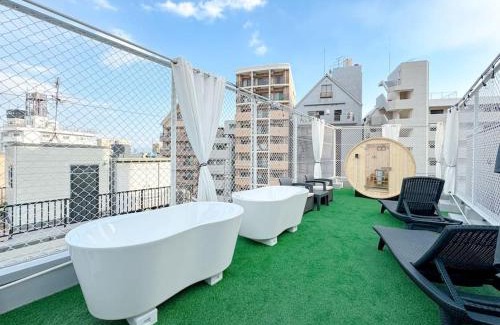 Shin-Osaka Villa | R 新大阪 FUJI サウナ付きの５LDK 3つのお風呂でグループで楽しめます。