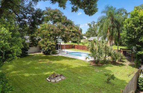 Forest City Casa | Resort-style home with a Heated Pool and a Huge Gated Yard