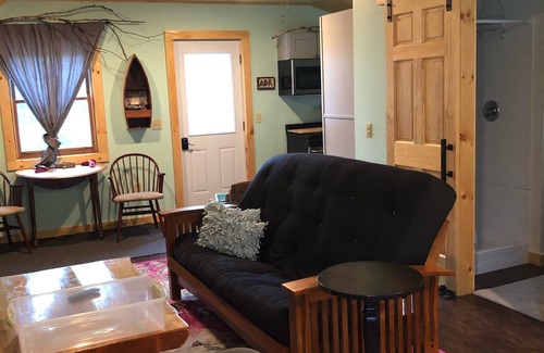 Bloomingdale Apartamento | Saranac Lake Adirondack Modern Loft-fire pit, river access, 100 acre forest