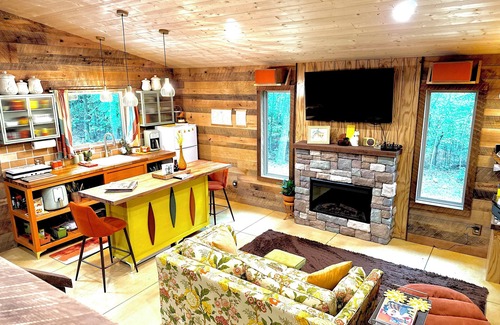 Shook Cabina | Secluded in the woods, couple’s romantic cabin & hot tub, brkfast foods provided