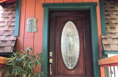 Rough and Ready Cabaña | Shangrila with view of wildlife pond above artist's studio in Rough and Ready