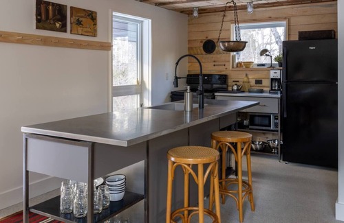 Brownsville Casa | Skyhawk Cabin: refined modern getaway with hot tub