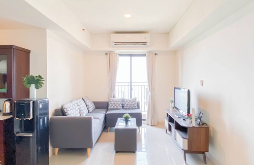 Cikarang Apartamento | Soft Scandinavian 3Br At Meikarta Apartment