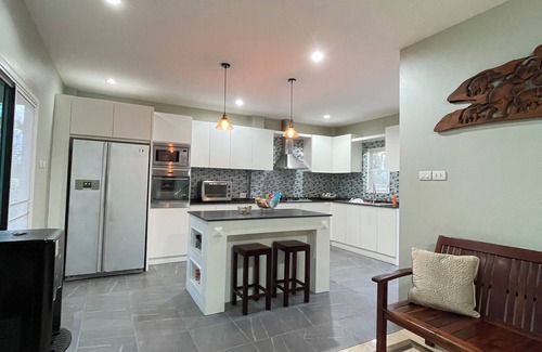 Kui Buri Villa | Spacious 5-bedroom beachfront in charming Kui Buri with AC, WiFi, pool. 3 villas