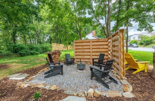 Waynesville Casa | Steps Away Cottage - Hot Tub, Fire Pit, Downtown