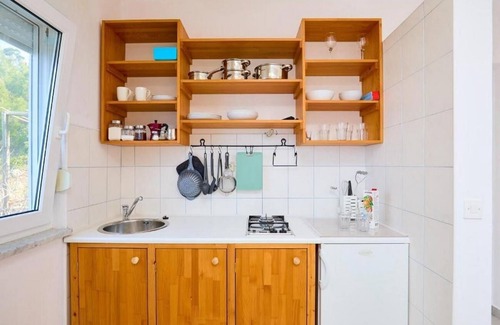 Mljet Apartamento | Apartamento-estudio con balcón y vista al mar Bahía Sutmiholjska, Mljet (AS-22318-b)