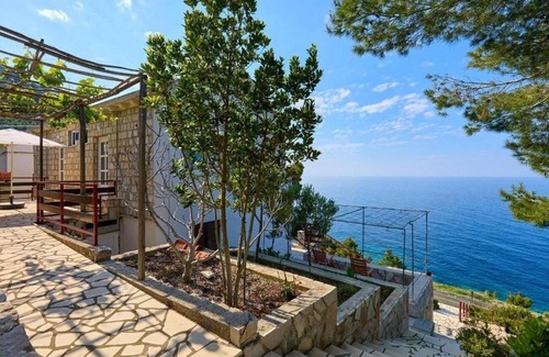 Mljet Apartamento | Apartamento-estudio con balcón y vista al mar Bahía Sutmiholjska, Mljet (AS-22318-b)