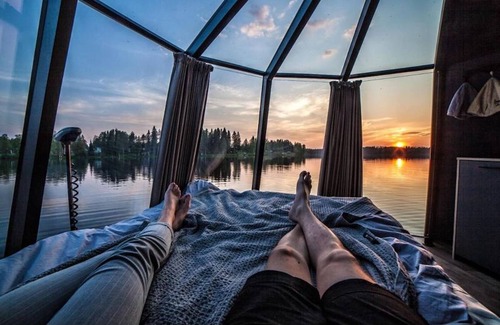 Jokkmokk Municipality Cabina | Suite con vista al lago para 2 personas Peace & Quiet Hotel en Jokkmokk Suecia