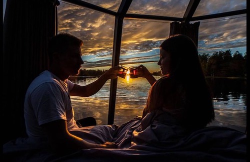 Jokkmokk Municipality Cabina | Suite con vista al lago para 2 personas Peace & Quiet Hotel en Jokkmokk Suecia