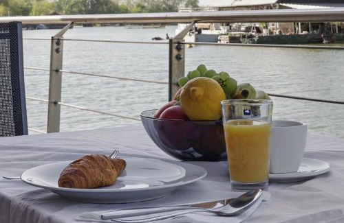 Rusovce Casa | Sunset view Housboat with sundeck,AC&Heating