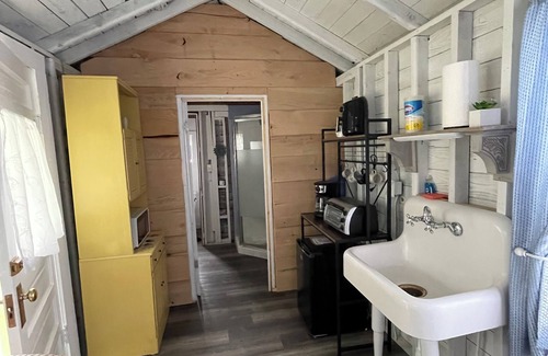 Canadohta Lake Cabaña | The Goldfinch rustic lakefront cottage at The Pier at Canadohta Lake sleeps 2!