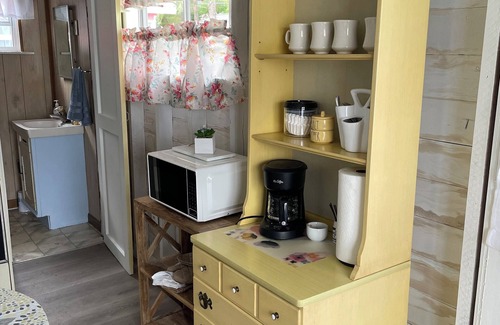 Canadohta Lake Cabaña | The Purple Martin unique rustic lakefront cottage at the Pier at Canadohta Lake!