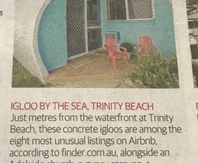 Trinity Beach Apartamento | Unique Ocean-front Igloo at Trinity Beach sleeps 2