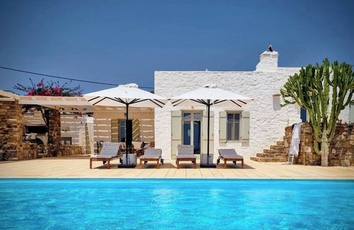 Paros Villa | Villa de lujo junto al mar, vistas impresionantes, cerca de Naoussa y Sta Maria