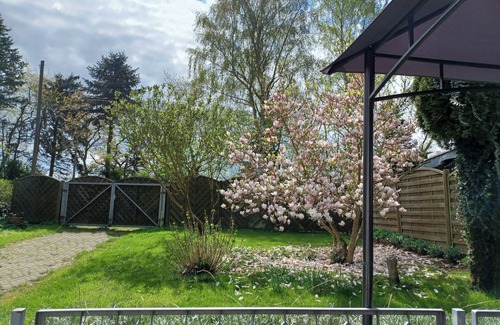 Rothenkirchen Casa | Vacation with dog, vacation home, 150m to the natural beach, fence + winter garden