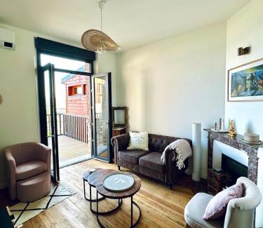 Le Treport Casa | Villa Valentine terrasse vue Mer & Falaises