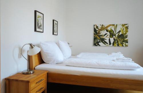 Stadtmitte Apartamento | Wohnensemble mit 3 separaten Bereichen- 2 Küchen- 3 Badezimmer- 10 Personen- Garten- Parkplatz