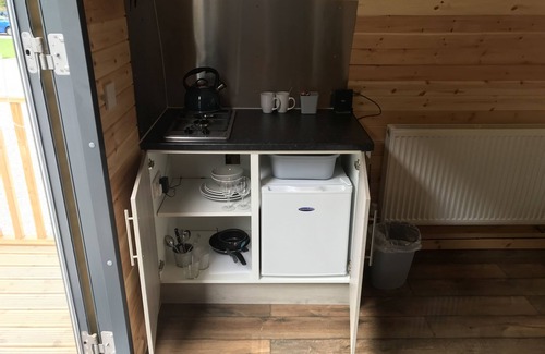 Abercwmboi Cabaña | Wonky Pod 8 (Pet Free) - a glamping pod that sleeps 2 guests in 1 bedroom