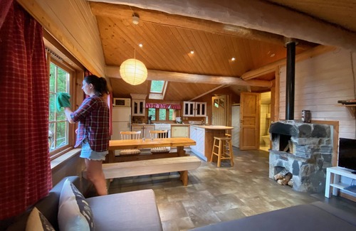 Hoyanger Cabina | Wooden cabin with grass roof, sleeps 2-5 people., Self catering. Open fire place