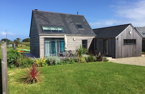 Landeda Casa | Casa de madera, cerca de playas y dunas, península Sainte Marguerite