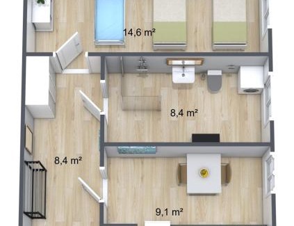 Volkmarsdorf Apartamento | Zollikof Aparts - Sauna & Studioapartments