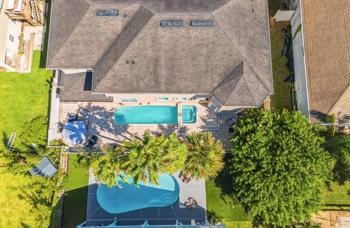 Vilano Beach Casa | Vilano Villa Near Beach w Saltwater Pool Spa Game Room Built-in Grill