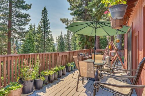 1 Mi to Beach Peaceful Tahoe Vista Home with Decks!
