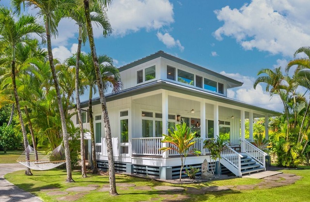 100 pasos a la playa de Anini - Pacífica, privada, cerca de Princeville y Hanalei