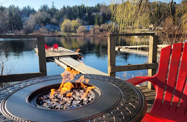 2 bedroom waterfront with private dock in downtown Lake Cowichan!
