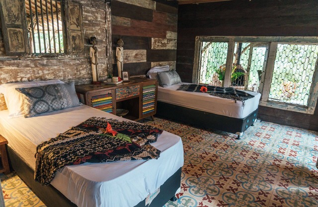 Casa de la Logia Duplex de madera de 2 dormitorios en Jatiluwih, sitio de la UNESCO