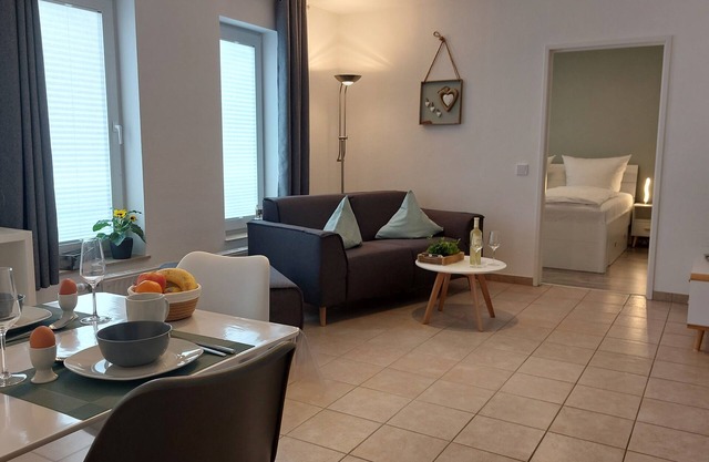 2-room feel-good vacation apartment in the spa area with balcony, elevator, WLAN, smart TV