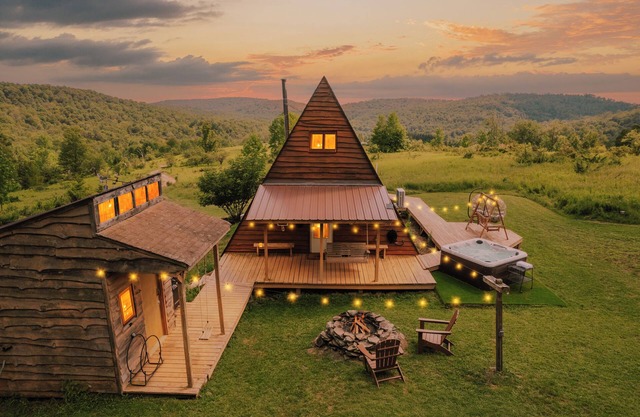 25-Acre Private Retreat w/ UTV, Hot Tub, Fire Pit, Trails & Stunning Views