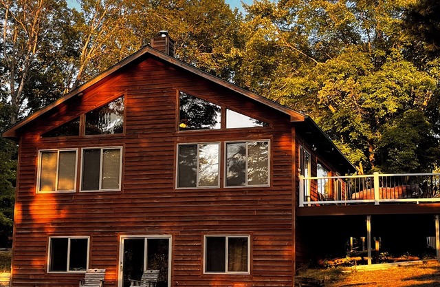 3-Bedroom Cabin Nestled in the Woods on a Pond! Sleeps 16-20 - ORV Trail access.
